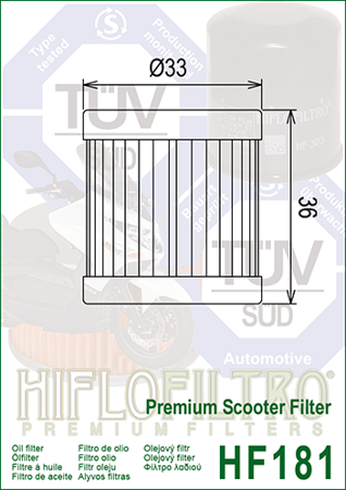 Filtr oleju Hiflofiltro HF181