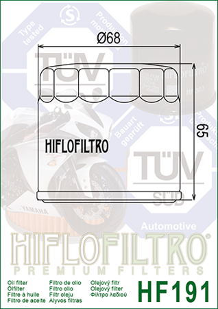 Filtr oleju Hiflofiltro HF191