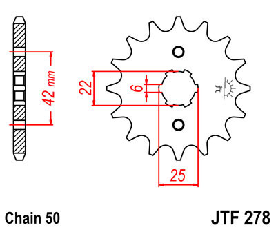 Zębatka przednia JTF278.16