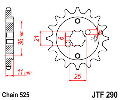 Zębatka przednia JTF290,14