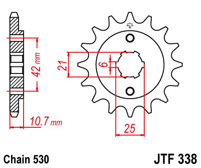 Zębatka przednia JTF338.17