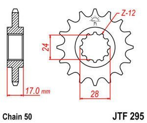 Zębatka przednia JTF295.16