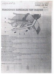 Stelaż kufra centralnego SHAD Honda CBR1000F (90-01)
