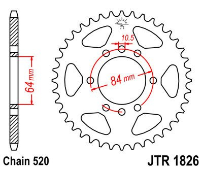 Zębatka tylna JTR1826.42