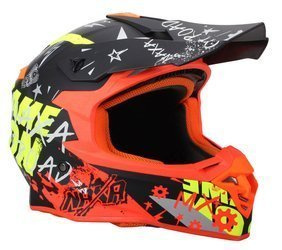 Kask NAXA C9N pomarańczowo czarny mat