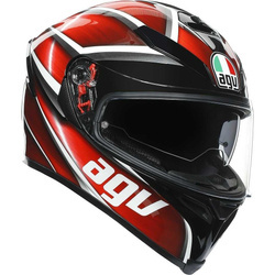 Kask AGV K-5 S Tempest czarno biało czerwony