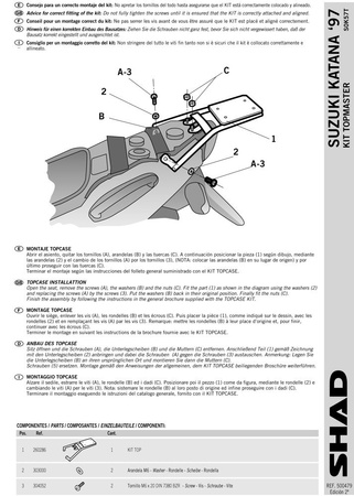 Stelaż kufra centralnego SHAD SUZUKI KATANA AY 50 (97-04)