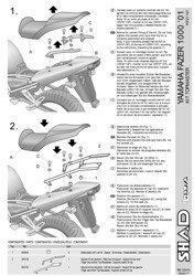 Stelaż kufra centralnego SHAD Yamaha FAZER 1000 (01-05)