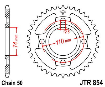 Zębatka tylna JTR854,38