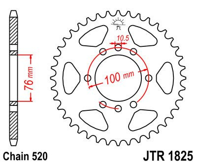 Zębatka tylna JTR1825.41