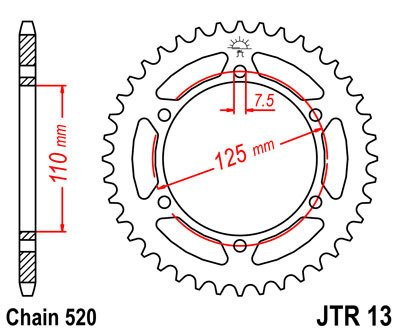 Zębatka tylna JTR13.39