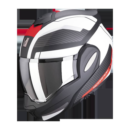 Kask Scorpion Exo-Tech Trap czarno biało czerwony