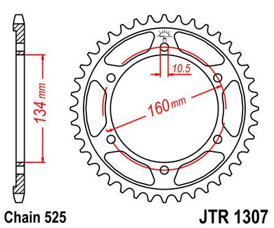 Zębatka tylna JTR1307,42