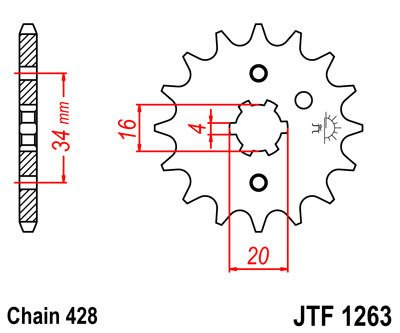 Zębatka przednia JTF1263.15
