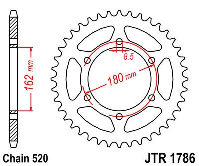 Zębatka tylna JTR1786.52