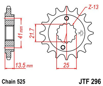Zębatka przednia JTF296.16