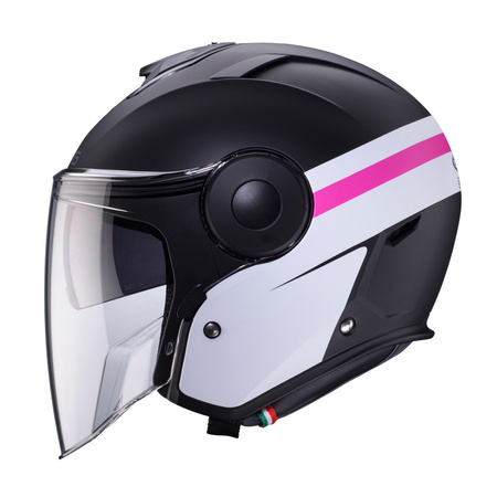 Kask Caberg Soho Zephyr czarno biało rózowy