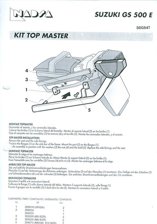 Stelaż kufra centralnego SHAD SUZUKI GS500 E (89-00)