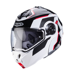 Kask Caberg Duke Evo Move biało  czarno czerwony