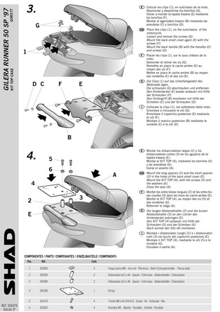 Stelaż kufra centralnego SHAD GILLERA RUNNER 50 (97-02)
