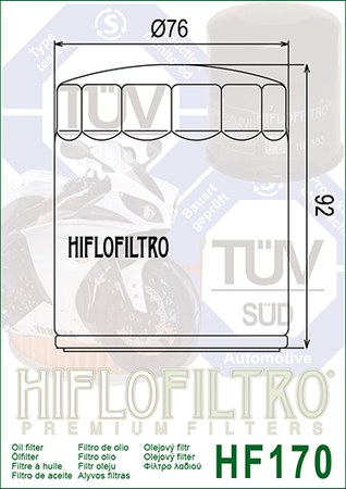 Filtr oleju Hiflofiltro HF170B