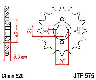 Zębatka przednia JTF575.16