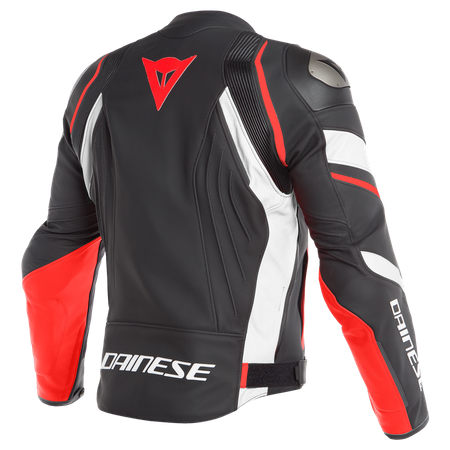 Kurtka Dainese Avro 4 skórzana czarno biało czerwona