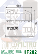 Filtr oleju Hiflofiltro HF202