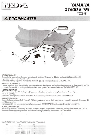 Stelaż kufra centralnego SHAD Yamaha XT 600E (95-04)