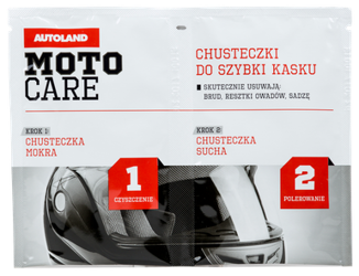 Autoland chusteczki do szybek kasków Moto Care