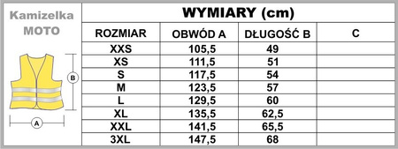Kamizelka z napisem "POLSKA" Odblaskowa Motocyklowa Jagatex 3M
