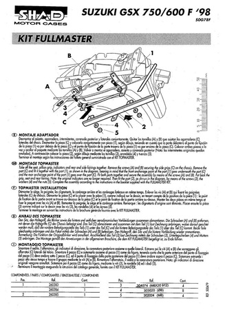 Stelaż kufra centralnego SHAD FULLMASTER Suzuki GSX600/750 (98-04)