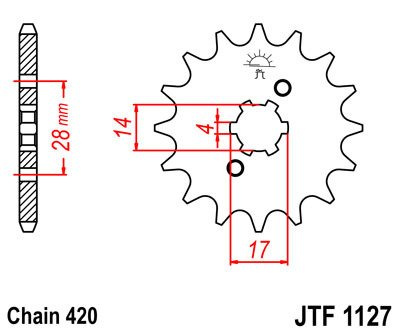 Zębatka przednia JTF1127.13