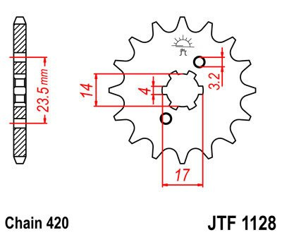 Zębatka przednia JTF1128.11