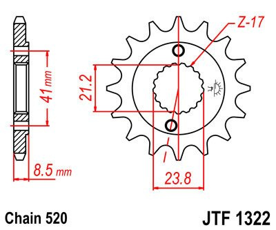 Zębatka przednia JTF1322.15