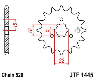 Zębatka przednia JTF1445.13