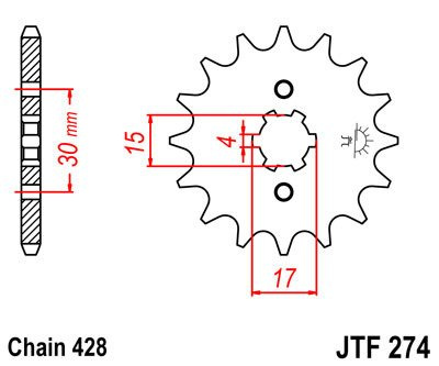 Zębatka przednia JTF274.15