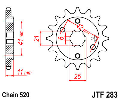 Zębatka przednia JTF283,15