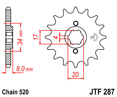 Zębatka przednia JTF287,13