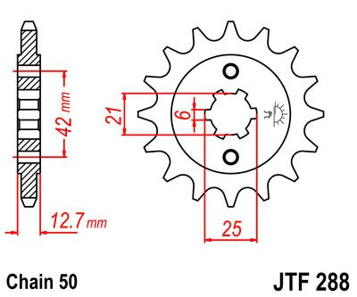 Zębatka przednia JTF288,17