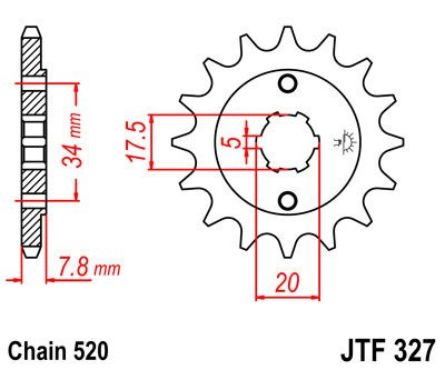Zębatka przednia JTF327.13