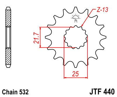 Zębatka przednia JTF440,15