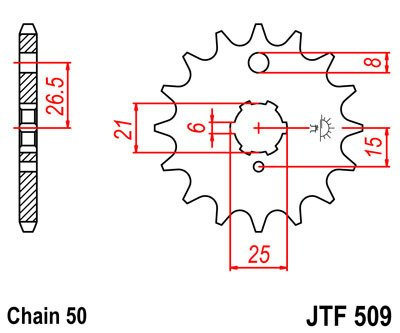 Zębatka przednia JTF509.15