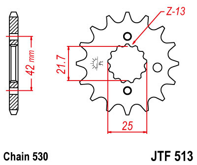 Zębatka przednia JTF513.16