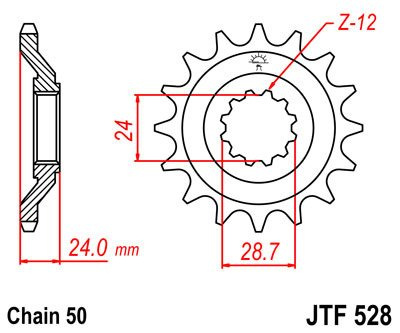 Zębatka przednia JTF528.17