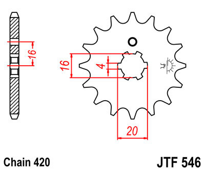 Zębatka przednia JTF546.14
