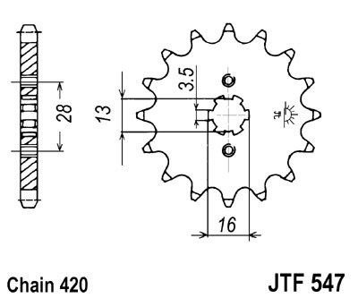 Zębatka przednia JTF547.13