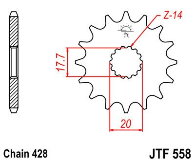 Zębatka przednia JTF558.17