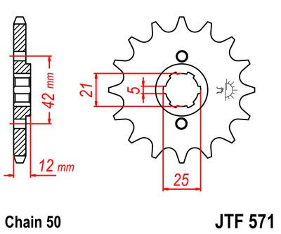 Zębatka przednia JTF571.17