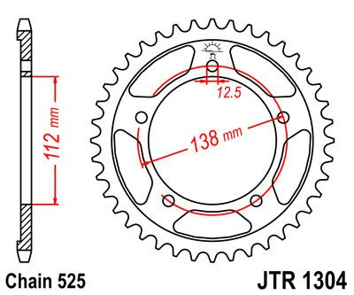 Zębatka tylna JTR1304,43